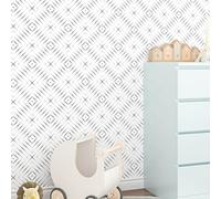 Skyblur Papier peint à motifs noir et blanc Film adhésif pour chambre à coucher Idées modernes 260 cm x 44,5 cm Papier peint mural autocollant