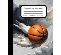 Skybound: Sketch of Basketball in Motion Through the Clouds - 110 College-Ruled Pages, Matte Cover, 7.5" x 9.25"