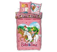 SkyBrands Bibi und Tina Parure de lit 2 pièces en coton 135 x 200 cm 80 x 80 cm