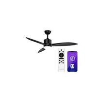 SkyBreeze Ventilateur de plafond connecté avec lumière 132 cm 27W Silencieux LED Noir