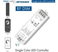 Skydance V1 - interrupteur de contrôleur de variateur LED sans fil, télécommande RF DC5V/12V/24V 8A PWM pour bande LED de gradation monochrome COB 5050 3528 V1-RT6 Set