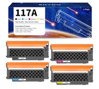 Skydo 117A Toner Compatible pour HP 117A W2070A Toner Color Laser MFP 178nw 179fnw 150nw 150a 178nwg 179fwg 178 179 150 (W2070A Noir, W2071A Cyan, W2072A Jaune, W2073A Magenta, 4-Pack)