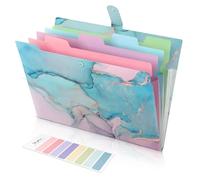 SKYDUE Organisateur de documents, Classeur extensible A4, Dossiers en plastique colorés, Rangement de dossiers robuste et protecteur pour organiser les papiers, les reçus, les factures, les factures
