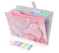 SKYDUE Organiseur de documents, dossier extensible A4, dossiers en plastique coloré, rangement de fichiers robuste et protecteur pour organiser la paperasserie, reçus, factures, relevés, documents