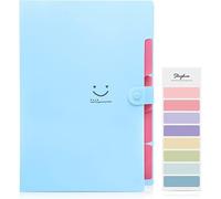 SKYDUE Trieur,trieur Document, Trieur 5 Compartiments A4, Porte Vue, Range Document,classeur Fiche Bristol Classeur Budget(Bleu Ciel)