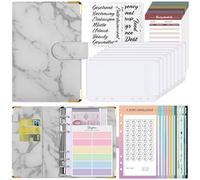 SKYDUEClasseur Budget A6, Enveloppe Budget,12 Challenges Budgétisation Defi Budget, Pochette Budget Budget Planner Enveloppe, Classeur Budget Pour Bureau, Voyage(Gris Marbré)
