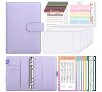 SKYDUEClasseur Budget A6, Enveloppe Budget,12 Challenges Budgétisation Defi Budget, Pochette Budget Budget Planner Enveloppe, Classeur Budget Pour Bureau, Voyage(Violet)