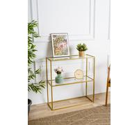 Skye Decor, Berra - Gold, commode, bahut, or, verre, 80 x 85 x 30 cm