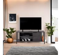 Skye Decor, Bond - Rebab, table de télévision, brun foncé, 100 % PANNEAUX DE SPANCE REVÊTUS DE MÉLAMINE, 120 x 35 x 48 cm