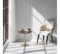 Skye Decor, Chill-Out - Or, bronze, table d'appoint, or, 100 % verre trempé, 50 x 50 x 50 cm