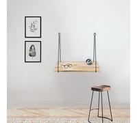 Skye Decor, Cm-002, étagère murale, noir, 100 % BOIS MASSIF, 60 x 55 x 50 cm