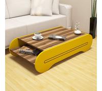 Skye Decor, Cool - Walnut, Yellow, Tables basses, noyer, 120 x 30 x 63,6 cm