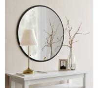 Skye Decor, Decorative- Miroir rond décoratif Noir A711NOS, Schwarz, Wandspiegel, 60x60x2,2 cm, 100% MDF