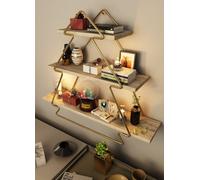 Skye Decor, Duvar Rafı, Tezgah Üstü Kullanım, étagère murale, or, 100 % BOIS MASSIF, 53 x 15 x 60 cm
