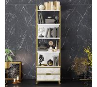 Skye Decor, Frida 60 Cm - White, Bibliothèque, Blanc, 100 % PANNEAUX ESPAGNOLS MELAMINÉS, 59,3 x 35,2 x 191 cm