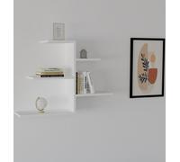 Skye Decor, Gami - White, étagère murale, blanc, 100 % PANNEAUX DE SPANCE REVÊTUS DE MÉLAMINE, 82,2 x 19,6 x 48 cm