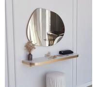 Skye Decor, Gusto- GustoNOS, Or, miroir mural, 55x75 cm, 100% panneau de particules mélaminé