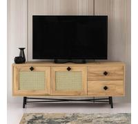 Skye Decor, Hapsiyas 140, table de télévision, chêne, 100 % PANNEAUX DE SPANCE MELAMINÉS, 140 x 40 x 60 cm