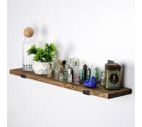 Skye Decor, Lam010, étagère murale décorative en bois, noir, 100 % BOIS DE CAMPAGNE, 60 x 14 x 16 cm