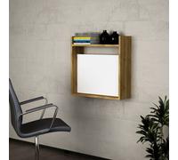 Skye Decor, Laptop - White, Walnut, Bureaux, blanc, plateau mélaminé, 60 x 19,6 x 60 cm
