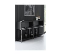 Skye Decor, Lord - Anthracite, Silver, console, 100 % PANNEAUX DE SPANCE REVÊTUS DE MÉLAMINE, Anthracite, 150 x 30 x 80 cm