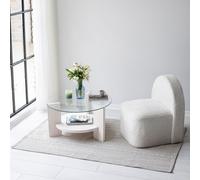 Skye Decor, Mahal - White, tables basses, blanc, verre, 75 x 40 x 75 cm