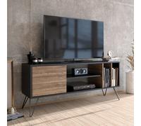 Skye Decor, Mistico (140) - Walnut, Black, Meubles TV, noyer, 140 x 58,7 x 35,5 cm
