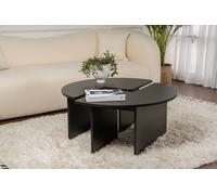 Skye Decor, Moira - Wood Black, table basse, bois noir, 100 % PANNEAUX DE SPANCE REVÊTUS DE MÉLAMINE, 90 x 41 x 90 cm