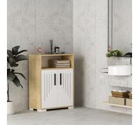 Skye Decor, Moon - Sapphire Oak, White, meuble multi-usages, chêne saphir, 100 % PANNEAUX ESPAGNOLS MELAMINÉS, 60 x 29,6 x 96,6 cm