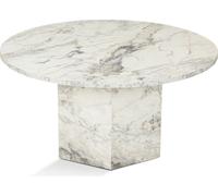 Skye Decor, Nova, table basse, marbre de freesia, 100 % MDF, 80 x 80 x 40