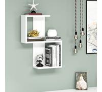 Étagère Murale Moderne, Blanche, 29,8 x 60 x 16,4 cm, Panneau de Particules revêtu de mélamine, épaisseur 18 mm, étagère Suspendue Polyvalente pour la Maison et Le Bureau