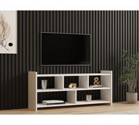 Skye Decor, Pera - White, Table de télévision, blanc, 100 % PANNEAUX DE MÉLAMINE RECOUVERTS, 120 x 28 x 55 cm