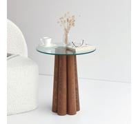 Skye Decor, Pianeta, table basse, noyer, 100 % BOIS DE FER MASSIF, 45 x 50 x 50 cm