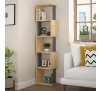 Skye Decor, Piri - Sonoma Oak, Anthracite, Bibliothèques, Chêne Sonoma, 35 x 161 x 30 cm