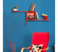 Skye Decor, Raf-04-Kk-1, étagère murale, rouge, 100 % PANNEAUX ESPAGNOLS MELAMINÉS, 100 x 18 x 50 cm
