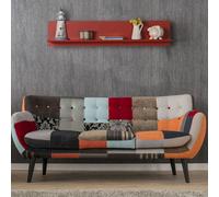 Skye Decor, Raf-11-Kk-1, étagère murale, rouge, 100 % PANNEAUX ESPAGNOLS MELAMINÉS, 120 x 20 x 25 cm