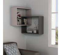 Skye Decor, Ring- Ring CTN, moka clair,,anthracite, Étagères murales, 68x68x60 cm, 100% panneau de particules mélaminé