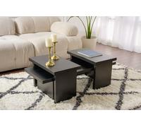 Skye Decor, Sanctuary - Wood Black, Table basse, bois noir, 100 % panneau de particules mélaminé, 110 x 45 x 41,5