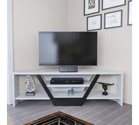 Skye Decor, Sares - White, Black, Meubles TV, blanc, 120 x 36,8 x 35 cm