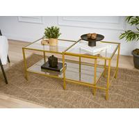 Skye Decor, Sevay - Gold, Tables basses, or, verre, 50 x 49 x 50 cm