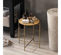 Skye Decor, Shb-004-A, Table basse, 100 % BOIS, Or, 46 x 46 x 56 cm