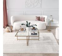 Skye Decor, Sun S411, table basse, or, 100 % verre trempé, 85 x 85 x 35 cm