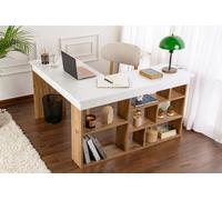 Skye Decor, Vesper - White, Atlantic Pine, Bureaux, blanc, 130 x 72 x 50 cm