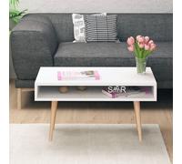 Skye Decor, Via, table basse, blanc, 100 % PANNEAUX DE SPANCE REVÊTUS DE MÉLAMINE, 80 x 45 x 53,6 cm