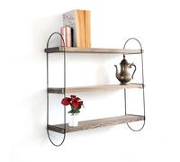 Skye Decor, Wr041, étagère murale décorative en bois, noyer, 100 % BOIS DE CAMPAGNE, 60 x 15 x 55 cm
