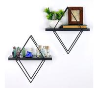 Skye Decor, Wr058, étagère murale décorative en métal, noir, 100 % METAL, 40 x 31 x 15 cm