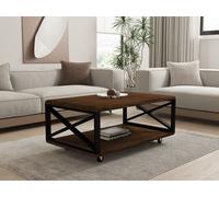 Skye Decor, Yuso- Yuso PUQ, couleur noyer, tables basses, 42,5x98x60 cm, 100% bois de pin