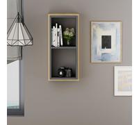 Skye Decor, Zera - Sapphire Oak, Anthracite, étagère murale, chêne saphir, 100 % PANNEAUX ESPAGNOLS MELAMINÉS, 35 x 19,6 x 72 cm
