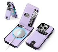 Skyeagle compatible avec Magsafe pour iPhone 13 Pro MAX Wallet Case avec support de carte Kickstand RFID Blocking Flip Cover Slots Pu Leather Men