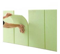 SkyFace Autocollants muraux Souples Anti-Collision 30 x 60 cm Panneau Mural 3D Rembourré, Coussin Mural Tete de Lit à Coller, Peluche Haute Densité, 5PCS Panneaux Muraux Rembourrés (Vert)